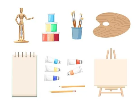 Seamless pattern Drawing and art lesson courses online education concept or Stock Illustration