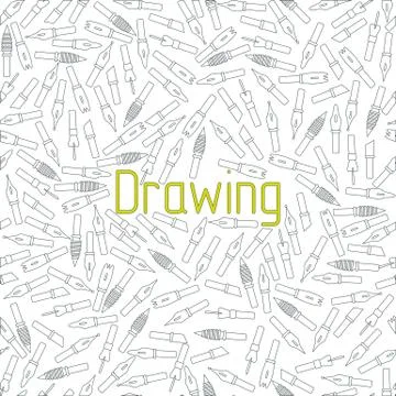 Seamless pattern drawing Stock Illustration