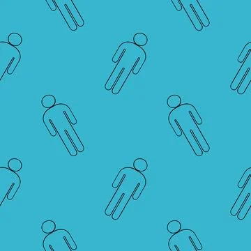 Seamless pattern drawing of mens bathroom symbols Stock Illustration