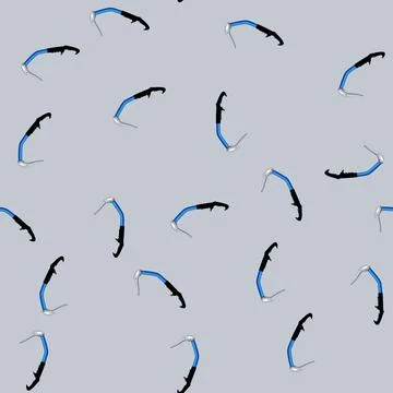Seamless pattern drawing piolet ice tool cartoon vector Stock Illustration
