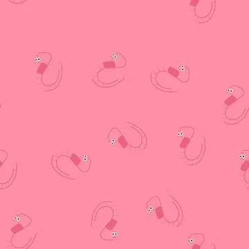 Seamless pattern drawing worm cartoon cartoon vector Stock Illustration