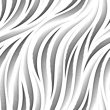 Seamless pattern drawn by black thin lines on a white background.Monochrome Stock-Illustration