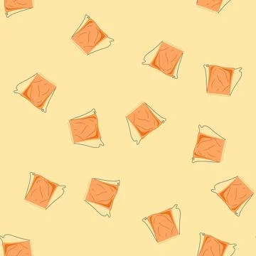 Seamless pattern drawstring sack icon parcel with pull cord Stock Illustration