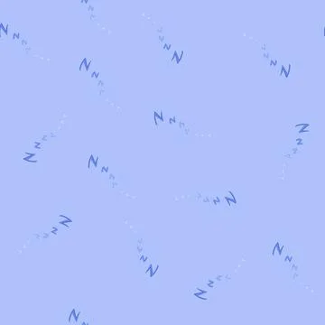 Seamless pattern dream sleep zzz cartoon vector Stock Illustration