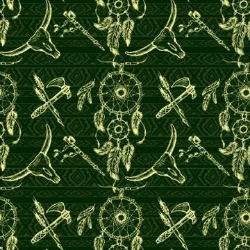 Seamless pattern Dreamcatcher Illustrazione stock