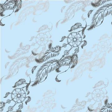 Seamless pattern Dreamcatcher Illustrazione stock