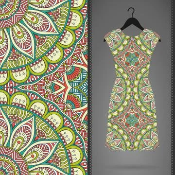 Seamless pattern with dress Stock Illustration