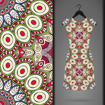 Seamless pattern with dress Stock Illustration