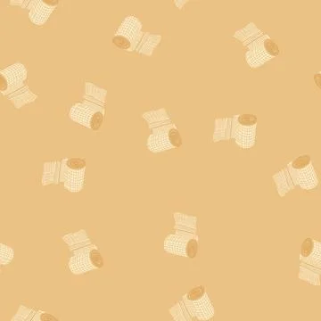 Seamless pattern dressing gauze roll cartoon vector Stock Illustration