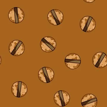 Seamless pattern drill rusty screw head cartoon vector Stock Illustration