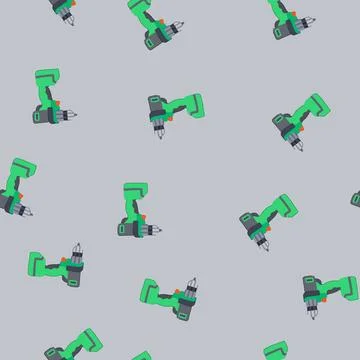 Seamless pattern drilling drill cartoon vector イラスト素材