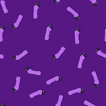 Seamless pattern drink bike bottle cartoon vector Stock Illustration