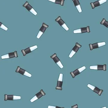 Seamless pattern drink blender kitchen cartoon vector Stock Illustration
