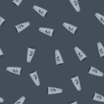 Seamless pattern drink camp cup cartoon vector イラスト素材