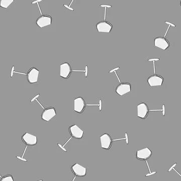 Seamless pattern drink cocktail glasses cartoon vector Stock Illustration