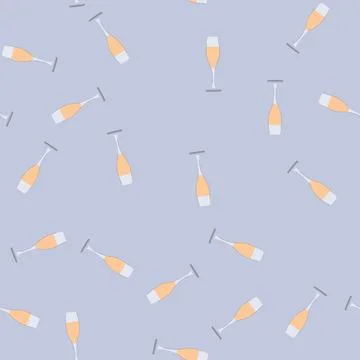 Seamless pattern drink cocktail glasses cartoon vector Stock Illustration