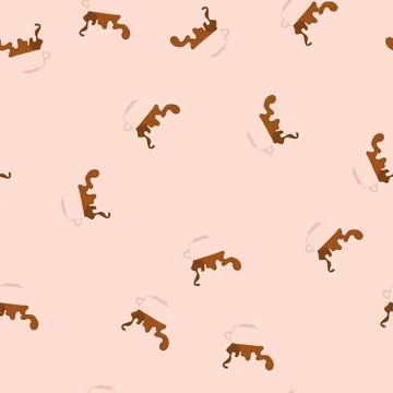Seamless pattern drink coffee cup splash cartoon vector Stock-Illustration