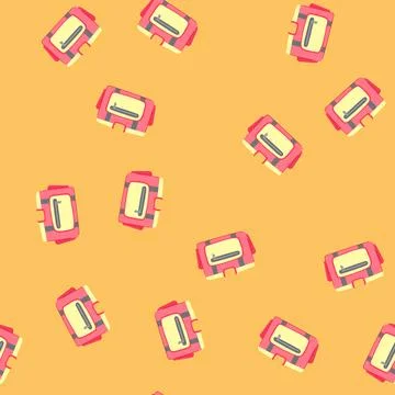 Seamless pattern drink cooler box cartoon vector Stock Illustration