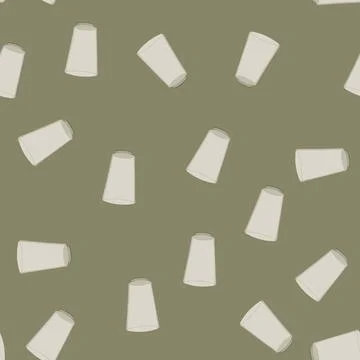 Seamless pattern drink glass cup cartoon vector Stockillustratie