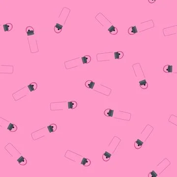 Seamless pattern drink reusable water bottle cartoon vector Stock Illustration
