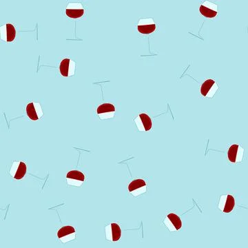 Seamless pattern drink wine glass cartoon vector Stock Illustration