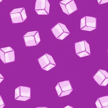 Seamless pattern drinks ice cubes reusable cartoon vector Illustrazione stock