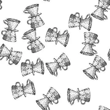 Seamless pattern drip coffee shop sketch hand drawn イラスト素材