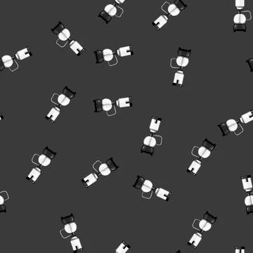 Seamless pattern drip syphon coffee maker cartoon vector イラスト素材