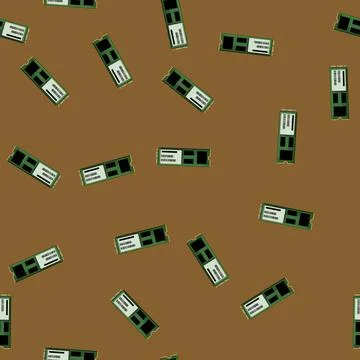 Seamless pattern drive ssd storage cartoon vector Stock Illustration