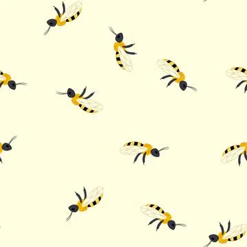 Seamless pattern drone bee cartoon vector Illustrazione stock