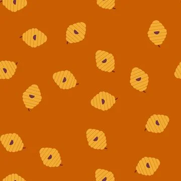 Seamless pattern drone hive cartoon vector Stock Illustration