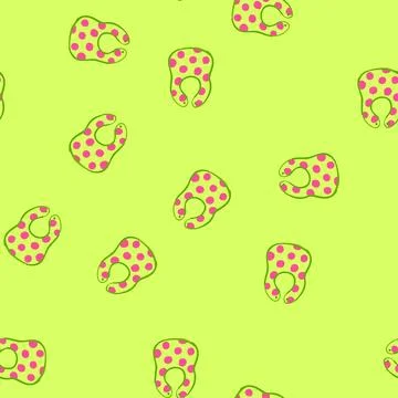 Seamless pattern drool burp cloths cartoon vector Stock Illustration