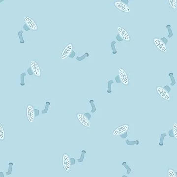 Seamless pattern drop shower head cartoon vector Stock Illustration