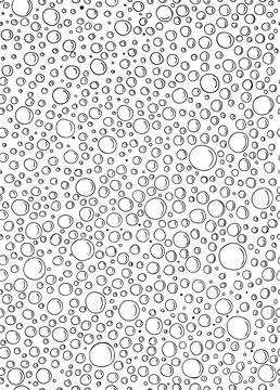 Seamless pattern. drop water with bubbles. Stock Illustration