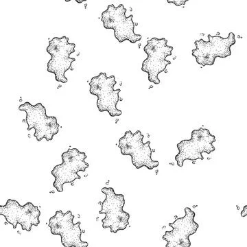Seamless pattern drop water puddle sketch hand drawn Stock Illustration