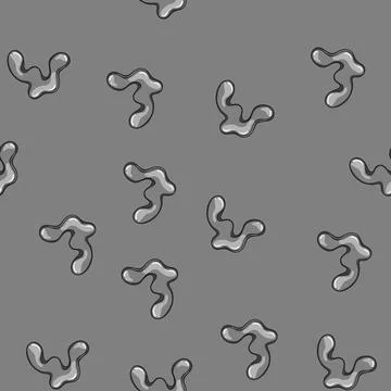 Seamless pattern droplet metal liquid shapes cartoon vector Stock Illustration