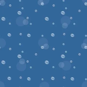 Seamless pattern of droplets on a blue background Stock Illustration