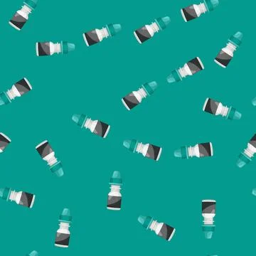 Seamless pattern dropper eye drop cartoon vector Stock Illustration
