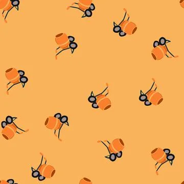 Seamless pattern drum concrete mixer cartoon vector Stock Illustration