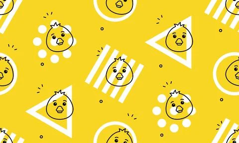 Seamless pattern with ducks Stock Illustration