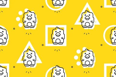 Seamless pattern with Ducks Stock Illustration