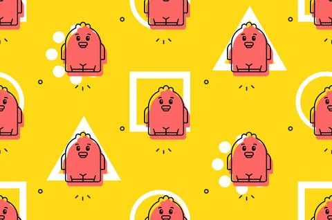 Seamless pattern with Ducks Stock Illustration