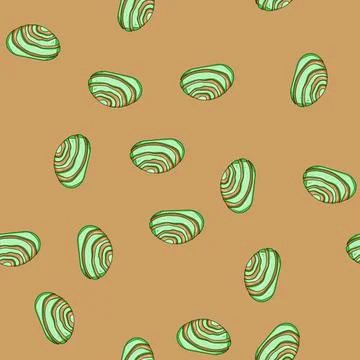 Seamless pattern dulce mexican conchas cartoon vector イラスト素材