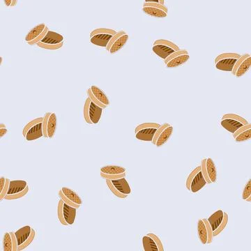 Seamless pattern dumplings bamboo steamer basket cartoon vector イラスト素材