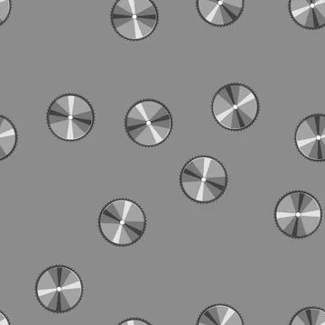 Seamless pattern durability circular saw blade cartoon vector Stock Illustration