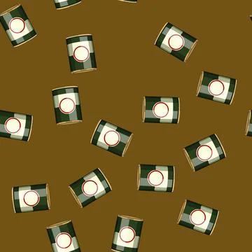 Seamless pattern durability tin can cartoon vector Stock Illustration