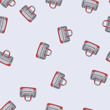 Seamless pattern durable carry on bag cartoon vector イラスト素材