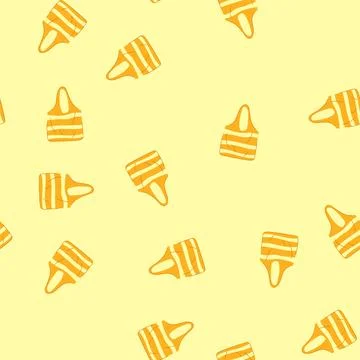 Seamless pattern durable fabric grocery bag cartoon vector Stock Illustration