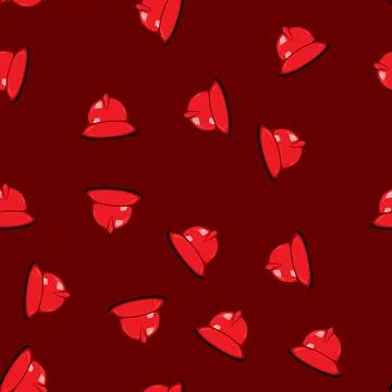 Seamless pattern durable firefighter helmet cartoon vector 스톡 일러스트