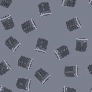 Seamless pattern durable laundry basket plastic cartoon vector Stock Illustration